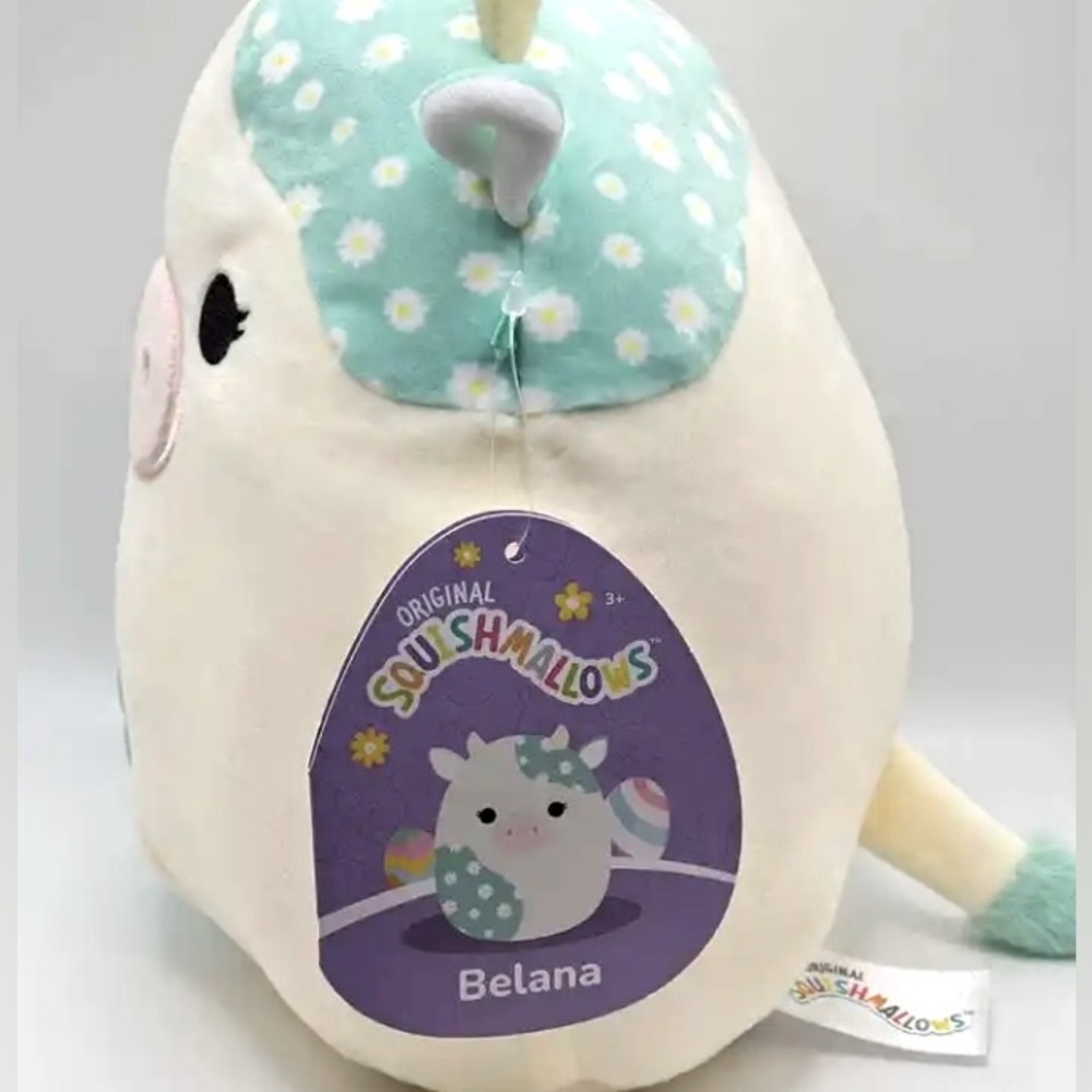🩵BELANA the Cow 🐮Easter Edition Squishmallow~Daisies Liven Up this Sweet Cow🩷